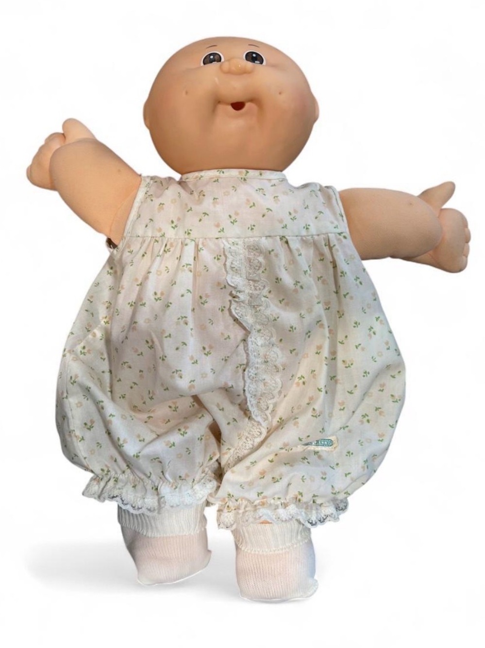 Vintage 80’s Cabbage patch Doll in Floral Romper - Cream & Rose